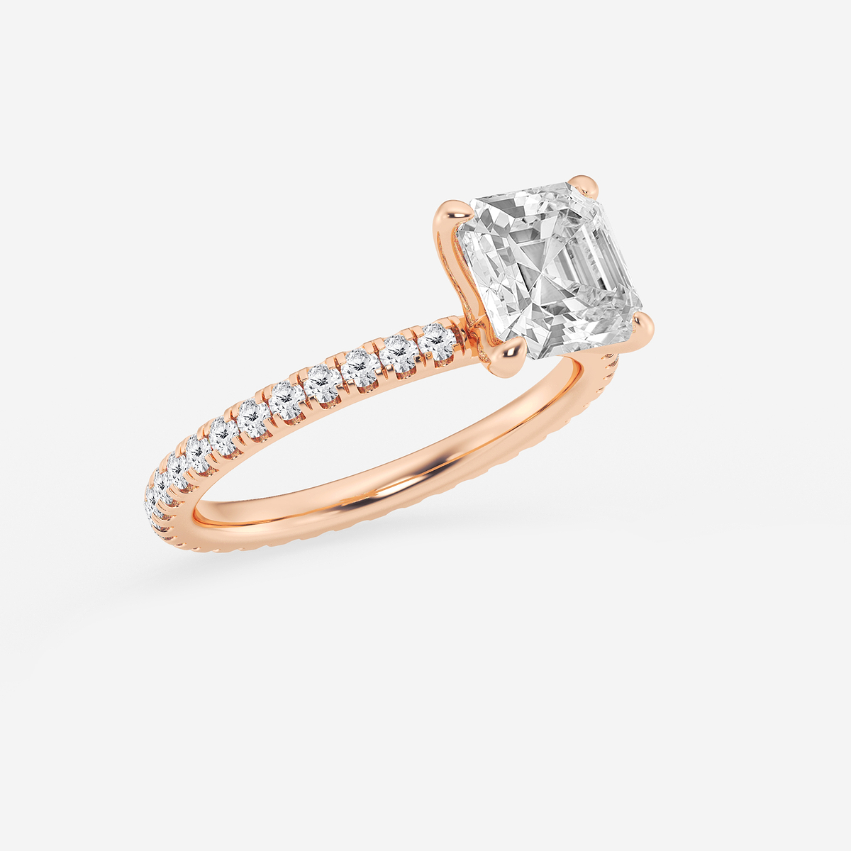 Additional Image 1 for  2 1/2 ctw Asscher Lab Grown Diamond Eternity Engagement Ring